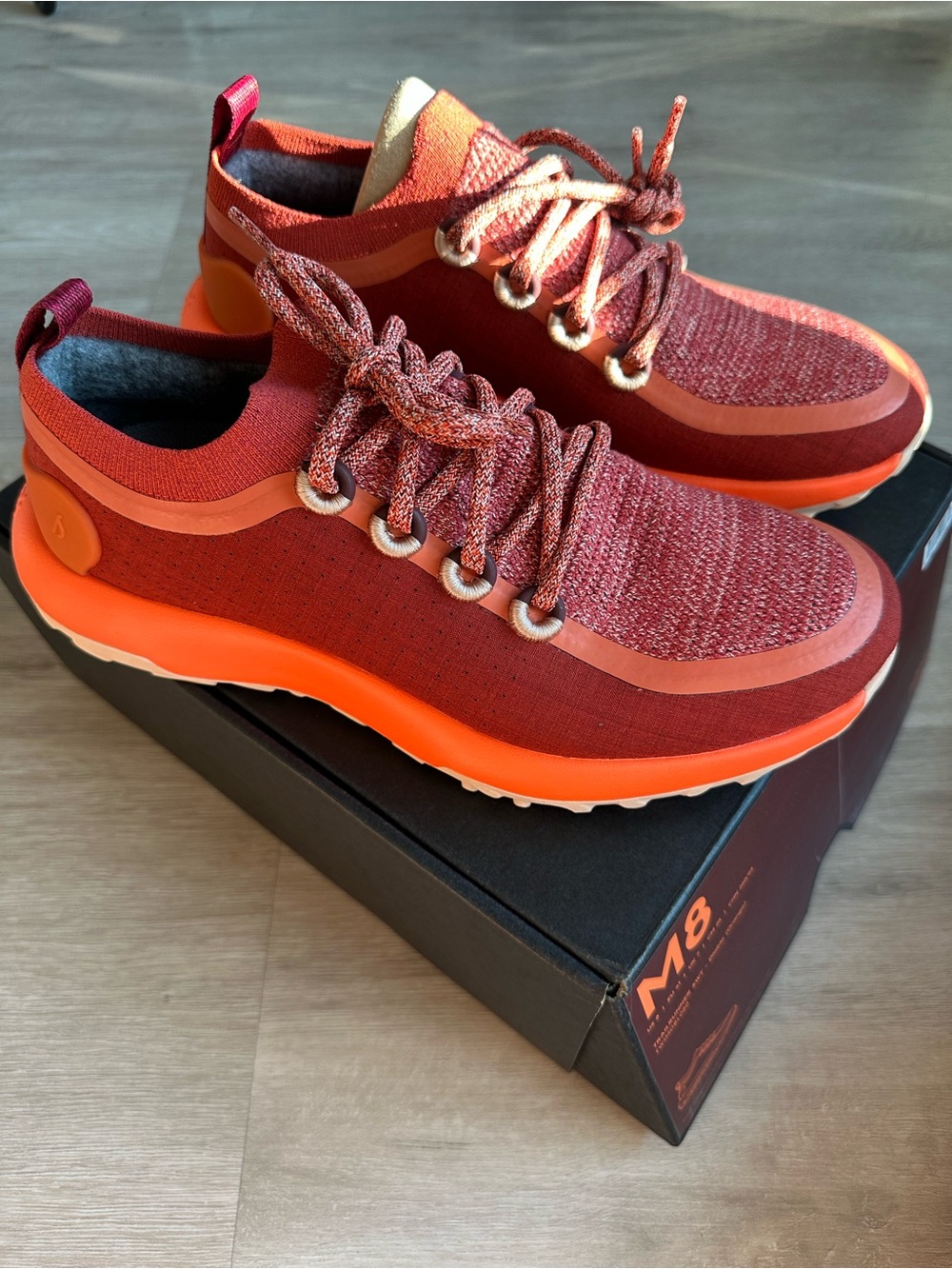 Allbirds trail runner swt Diablo orange, men’s 8 // women’s 9.5, new in box